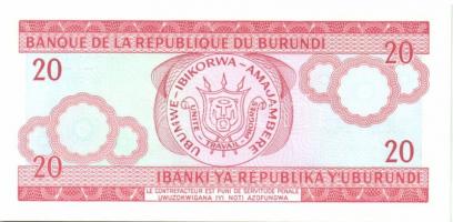 Burundi 2004-05. 20Fr, 100Fr T:I