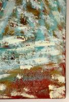 Olvashatatlan jelzéssel: Rianások. Olaj, farost, 50×60 cm