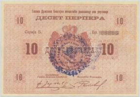 Montenegró 1914. 10P replika T:I,I- Montenegro 1914. 10 Perpera replica C:UNC,AU