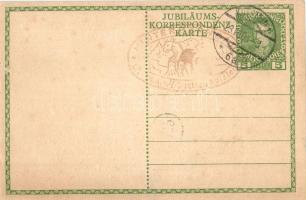 1848-1908 Ferenc József uralkodásának 60. évordulója, jubileumi díjjegyes lap / Franz Joseph's ...