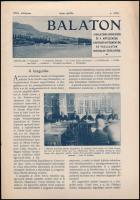 1929 Balaton, A Balatoni Szövetség hivatalos értesítője. XXII. évf. 4. száma. Sok képpel és hirdetéssel