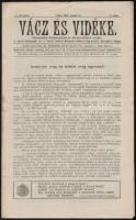 1912 Vác, Vácz és Vidéke társadalmi, közigazgatási és közművelődési szemle, a váci járásnak és a Váczi Járási Közművelődési Egyletnek hivatalos lapja, I. évf. 3. szám.  benne a váci társadalmi művészeti élet bemutatásával