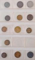 Németország ~1920-1980. vegyes fémpénz tétel 14 kisalakú berakólapon, gyűrűs mappában T:vegyes Germany ~1920-1980. mixed coin lot on 14 pages in a two-ring binder C:mixed