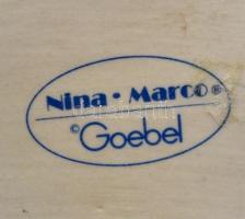 Goebel lány babával, kézzel festett, jelzett (Limpke), m: 12 cm