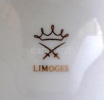 Virágmintás porcelán tojás, hibátlan, jelzett, m: 9,5 cm