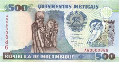 Mozambik 1986-89. 50M, 10M, 1000M + 1991. 500M T:I