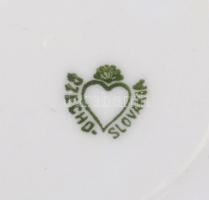 Retró porcelán kávéskészlet. Aranyozott mázas fehér porcelán. Jelzés nélkül