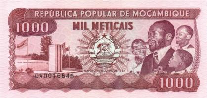 Mozambik 1986-89. 50M, 10M, 1000M + 1991. 500M T:I