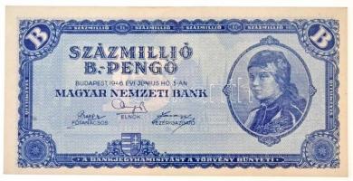 1946. 100.000.000BP T:I,I- / Hungary 1946. 100.000.000 B-Pengő C:UNC,AU Adamo P39