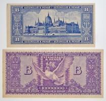 1946. 10.000BP + 100.000BP + 1.000.000BP + 10.000.000BP + 100.000.000BP T:I- / Hungary 1946. 10.000 ...