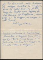 1891 Herczeg Ferenc (1863-1954) személyes hangú, saját kézzel írt levele Hegedüs Rózsa, Hegedüs Sánd...