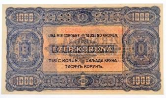 1923. 1000K "T.W." jelöléssel, nyomdahely nélkül T:I / Hungary 1923. 1000 Korona "T.W...