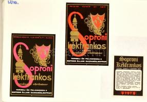 Kb. 1000-1500 darabos, a soproni borvidék címkéit bemutató borcímke, italcímke gyűjtemény, szépen re...