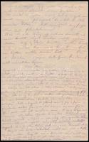 1870 ásvai Jókay Károly (1814-1902) Jókai Mór (1825-1904) testvérének saját kézzel írt levele Hegedü...
