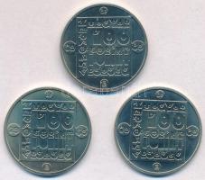 1985. 100Ft alpakka (3xklf) "Természetvédelem - Mocsári Teknős, Vadmacska, Vidra" T:BU 
A...