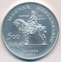 1990. 500Ft Ag "Mátyás király / Beatrix" T:BU 
Adamo EM113
