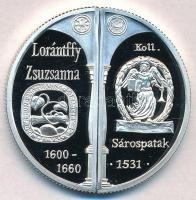 2000. 2000Ft Ag Lórántffy Zsuzsanna / Sárospatak (2xklf) tanúsítvánnyal T:PP Hungary 2000. 2000 Forint Ag Zsuzsanna Lórántffy / Sárospatak (2xdiff) with certificate C:PP  Adamo EM167