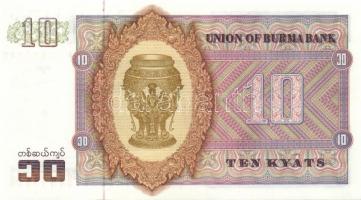 Burma 1958. 1K + 1972. 1K, 5K, 25K + 1973. 10K + 1986. 15K, 35K T:I, I- (csak az 5K!) Egyszer hajtva...