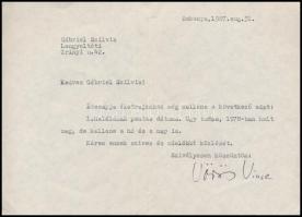 1983-1987 Vörös Vince (1911-2001) politikus aláírása 2 db levélen