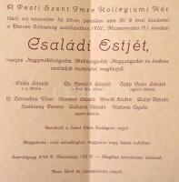 cca 1942 4 db meghívó táncestélyre