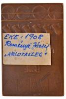 Reményi József (1887-1977) 1908. "Kalotaszeg" kétoldalas Br plakett,  Éremkedvelők Egyesül...