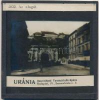 cca 1900 Budapest az Alagút üveg dia pozitív 8x8 cm