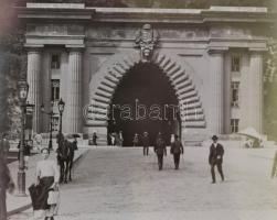 cca 1900 Budapest az Alagút üveg dia pozitív 8x8 cm
