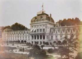 cca 1900 Budapest,  Lukács fürdő üveg dia pozitív / Glass dia positive 8x8 cm