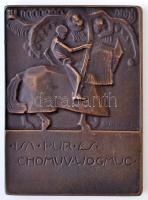 Göröntsér Greff Lajos (1888-1976) DN Isa pur és chomuv wogmuc egyoldalas Br plakett (62,22g/44x60mm) T:1-,2 / Hungary ND Isa pur és chomuv wogmuc one-sided Br plaque with qoute of Funeral Sermon and Prayer, the oldest known and surviving contiguous Hungarian text (62,22g/44x60mm) C:AU,XF HP.: 2621.