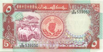 Szudán 1987. 25P, 50P, 1Ł + 1991. 5Ł, 10Ł T:I