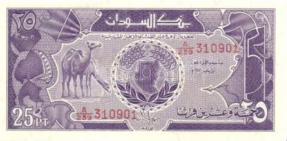 Szudán 1987. 25P, 50P, 1Ł + 1991. 5Ł, 10Ł T:I