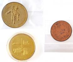 4db-os külföldi emlékérem, érme és zseton tétel, közte Szerbia 1879. 5p Br "I. Milán" aran...