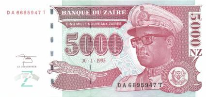 Zaire 1995.1.30. 5000NZ T:I