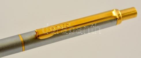Grafo golyóstoll, hozzá illő töltőceruzával (Gold plated 24K), műanyag tokban, h: 13,5 cm