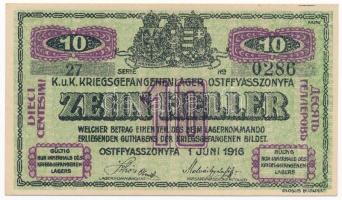 Ostffyasszonyfa / Hadifogolytábor 1916. június 1. 10f arab sorozat- és sorszámmal T:I
Adamo HHO-2.1