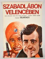 1981 Benkő Sándor (1922-): Szabadlábon Velencében, francia-olasz film plakát, főszerepben: Jean-Paul Belmondo, szélén kis szakadás, hajtásnyommal, 83,5 x59 cm / Le Guignolo, film poster, with small tear, 83,5 x59 cm