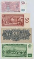 Csehszlovákia 1944. 20K + 1961. 100K + 1964. 50K + 1997. 50K T:II-III-
Czechoslovakia 1944. 20 Koru...