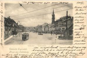 1900 Sopron, Várkerület, villamos (ázott / wet damage)