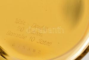 Favor mechanikus aranyozott fém zsebóra. Másodpercmutatóval, szép számlappal, működő jó állapotban /...