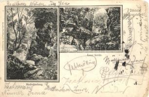 1903 Kovácspatak, Kovacov; Ámor forrás, Medvebarlang / spring, cave (EM)