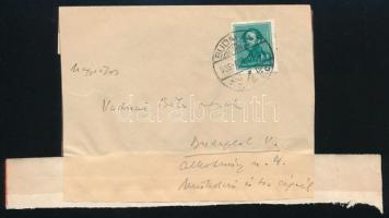 1939 Bródy László (1897-1984) saját kezű sorai és aláírása egy levélen, az eredeti, hiányos borítékk...