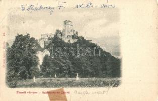 Zboró, Zborov; várrom, II. Rákóczi Ferenc szülővára. Divald Adolf / castle ruins (Rb)