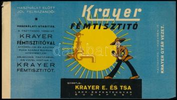 Krayer Fémtisztító - Krayer E. és Társa címke
