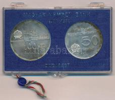 1974. 50Ft Ag + 100Ft Ag "MNB" pár, eredeti, plombált MNB plasztiktokban T:BU kis patina
...