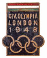 1948. XIV. Olimpia London 1948 zománcozott gomblyukjelvény (18x23mm) T:2