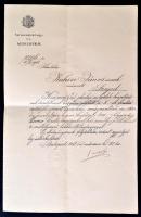 1918 Kinevezés Szterényi József kereskedelemügyi miniszter saját kezű aláírásával