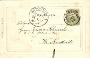 1902 Jászberény, Margitszigeti mulató, híd. Kiadja Brünauer Adolf (EK)