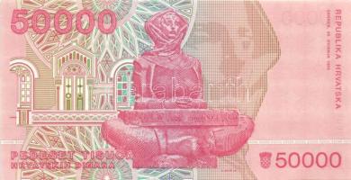 Horvátország 1991-93. 1D, 5D, 10D, 25D, 100D, 50.000D, 100.000D T:I Összesen 7klf db!