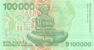 Horvátország 1991-93. 1D, 5D, 10D, 25D, 100D, 50.000D, 100.000D T:I Összesen 7klf db!
