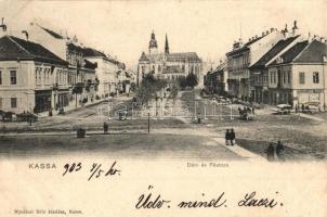 1903 Kassa, Kosice; Dóm, Fő utca, Adriányi Markó üzlete / dome, main street, shop (ázott sarok / wet corner)